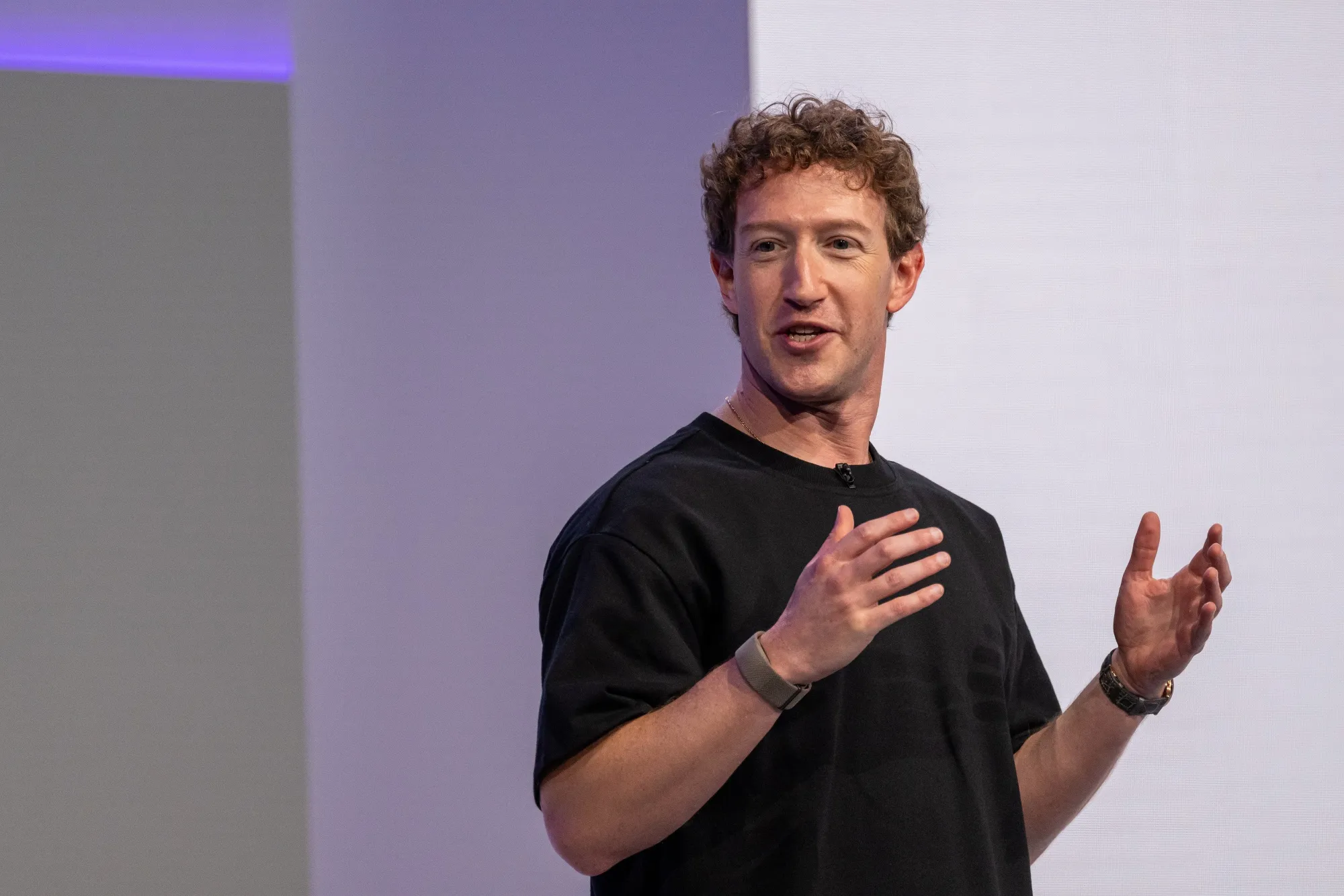 Mark Zuckerberg, chief executive officer of Meta Platforms, during the Meta Connect event in September 2025.
