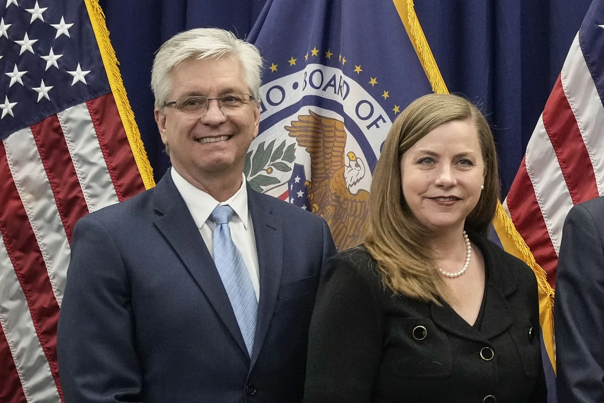 Members of the Federal Reserve Board of Governors Christopher Waller and&nbsp;Michelle&nbsp;Bowman.