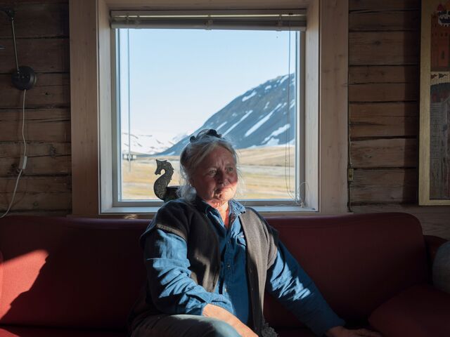 Longyearbyen resident Solveig Oftedal in her home.