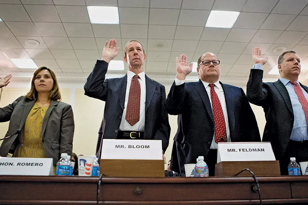 Ron Bloom (second from left): “I do think that my time in government can help to open that door a little bit”; Harry Wilson (far right): “We helped save an American icon. ... That feeling of accomplishment was certainly my professional pinnacle.”