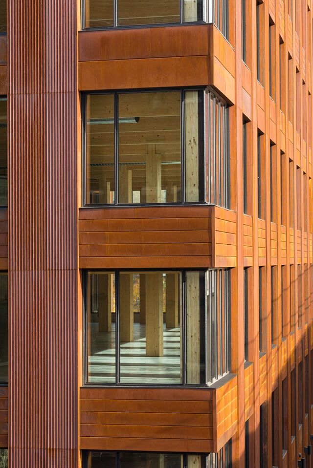The seven-story T3 complex in Minneapolis was the largest mass timber building in the US when it opened in 2016.