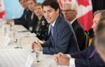 Justin Trudeau, speaks during a roundtable discussion at the 2017 CERAWeek in Houston, on March 9, 2017.
