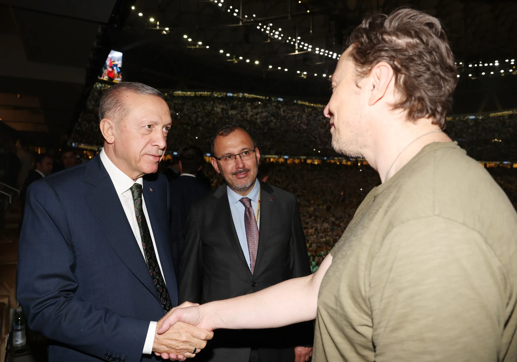 Erdogan and Musk during the FIFA World Cup in Qatar in 2022.