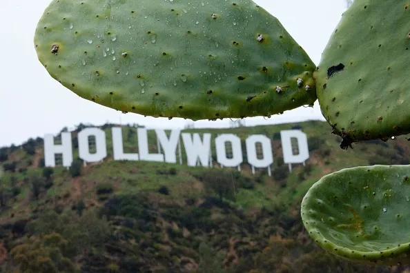 The Hollywood sign in California.