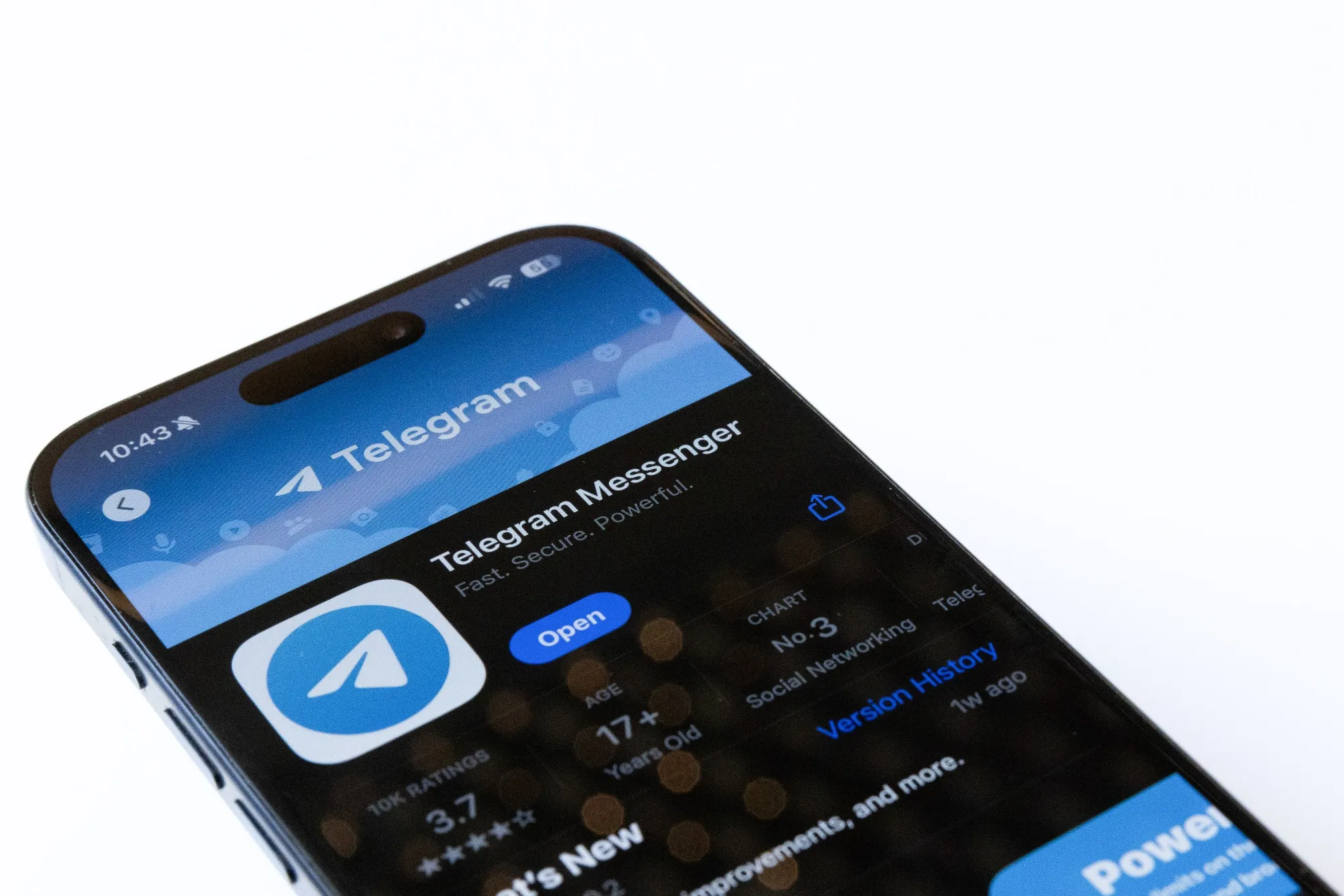 The Telegram messaging app.