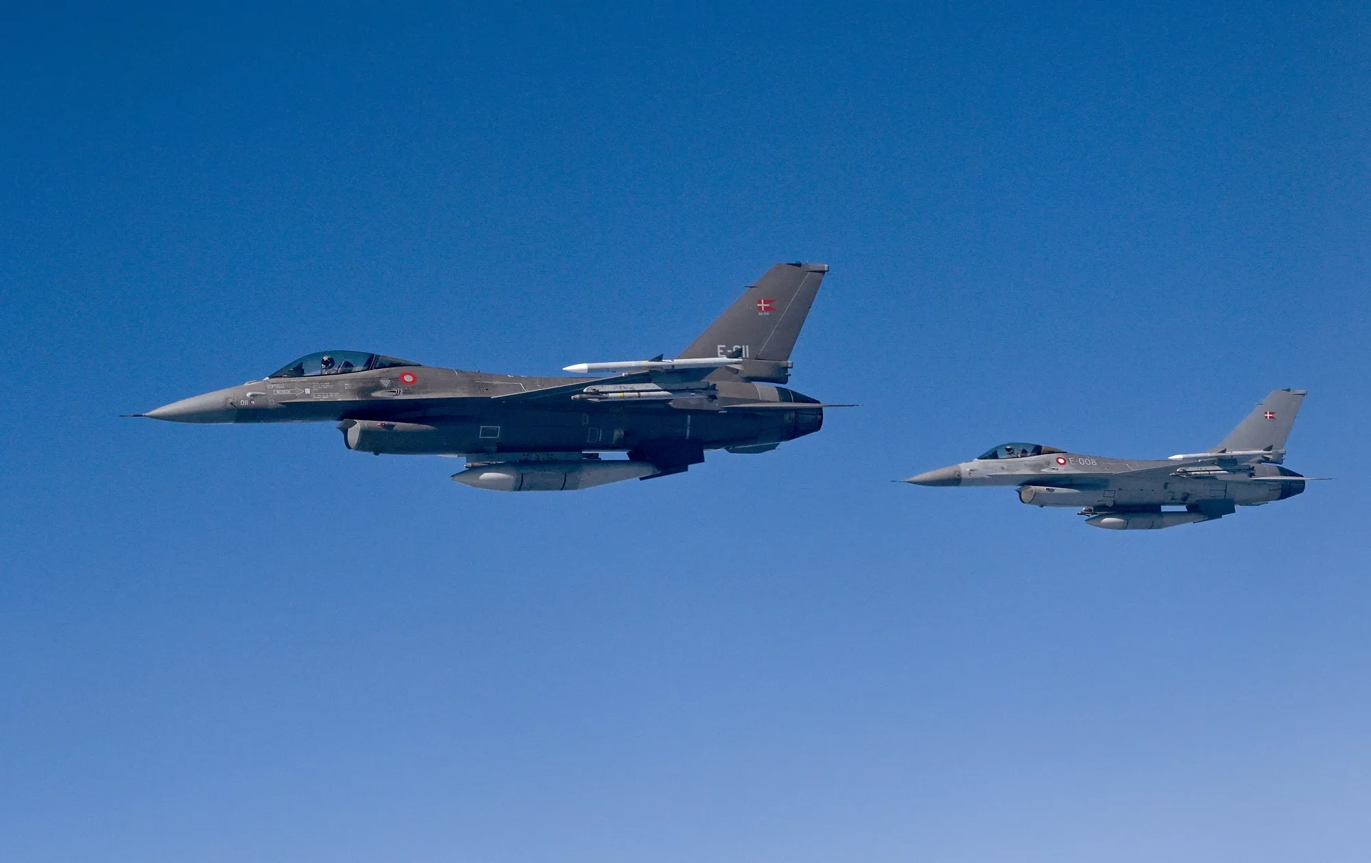 Royal Danish Air Force F-16 fighter jets.