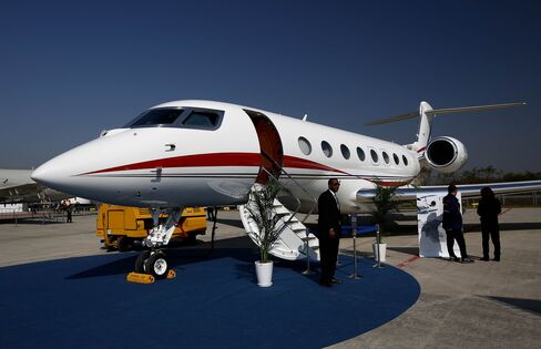 Gulfstream G650 business jet.