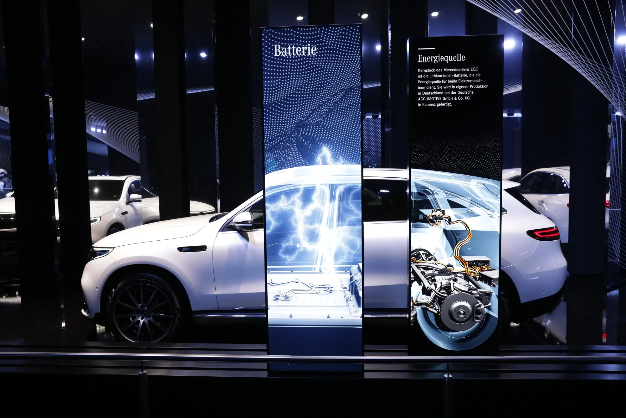 A Mercedes-Benz EQC 400 electric SUV on display at the Frankfurt Motor Show in September.