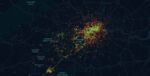 London Uber driver James Farrar's trip data, mapped across the city.