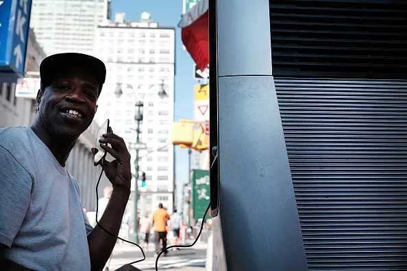 A Wi-Fi kiosk in New York City.
