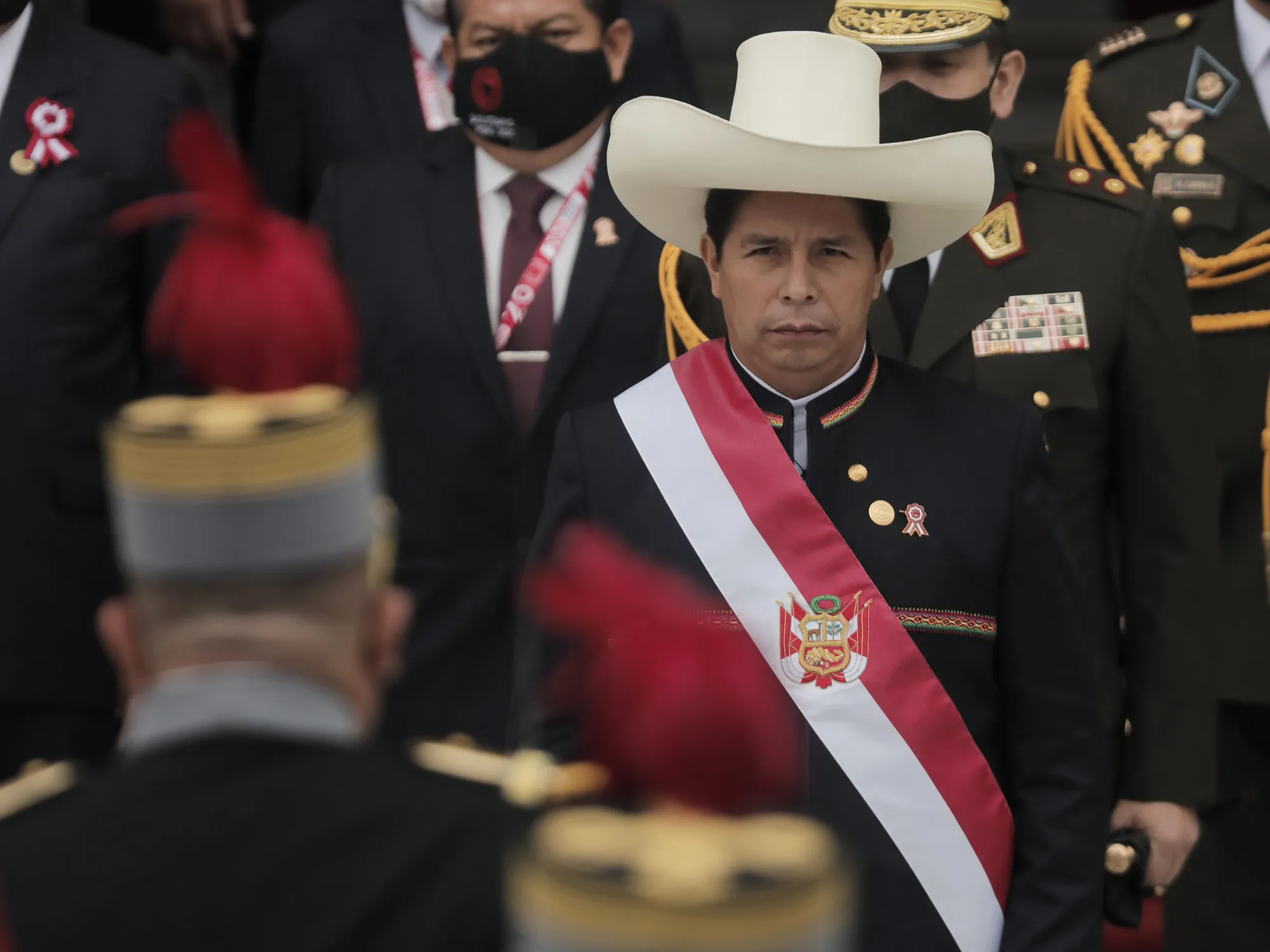 Pedro Castillo during his inauguration in Lima, Peru, in July.