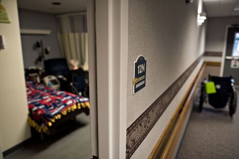 The room Donna Lou Rayhons shared with a roommate at Concord Care Center in Garner, Iowa.