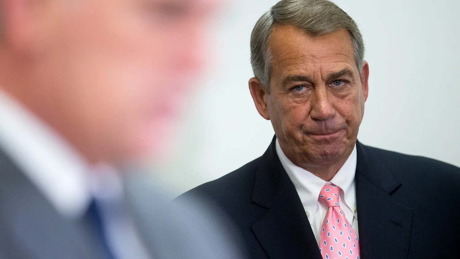 Then-House Speaker John Boehner listens during a news conference in Washington on July 28, 2015.
