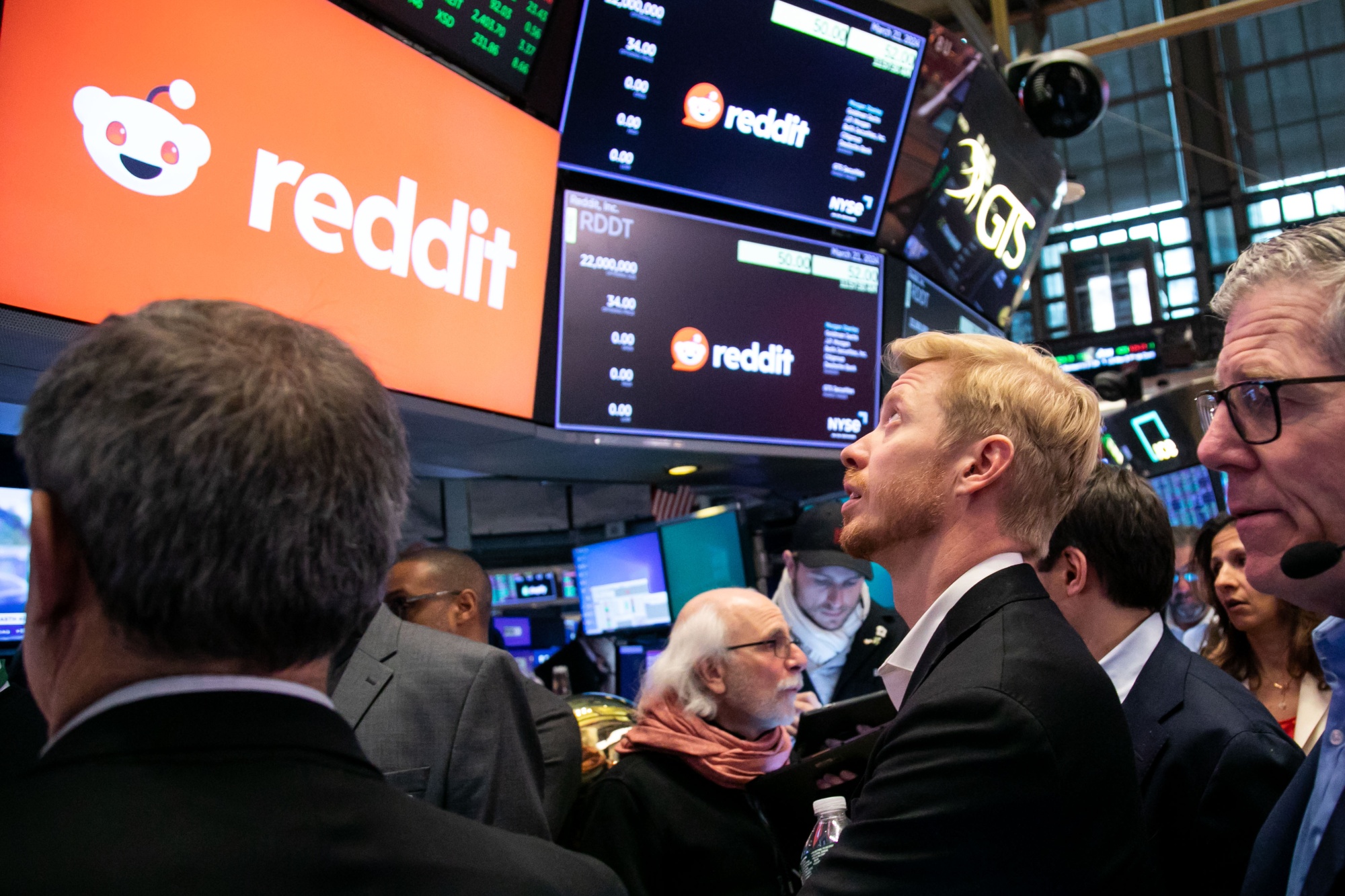 Steve Huffman, co-founder and chief executive officer of Reddit,&nbsp;on the floor of the New York Stock Exchange