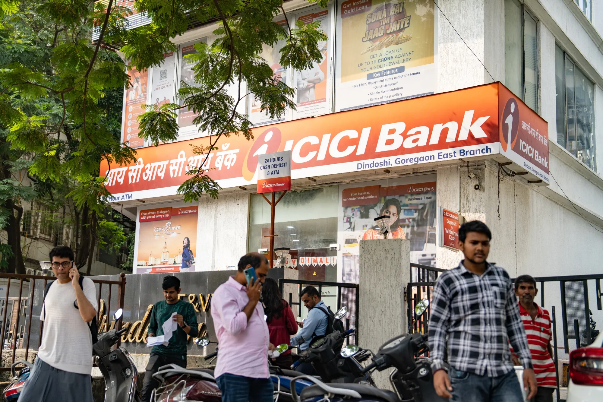 An ICICI Bank Ltd. branch in Mumbai.