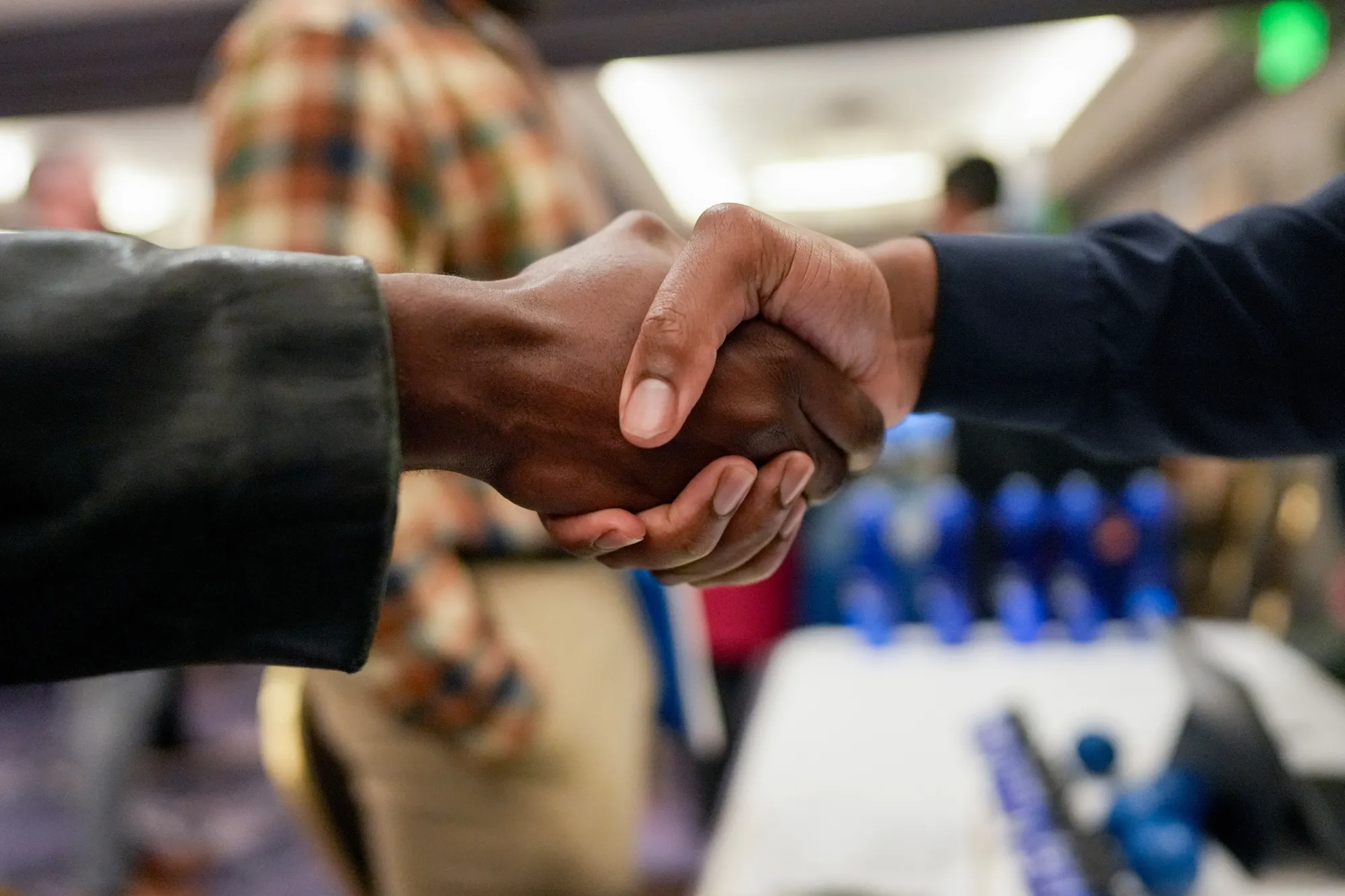 Job Seekers At A Career Fair As Jobless Claims Figures Decline To Lowest Since Early February