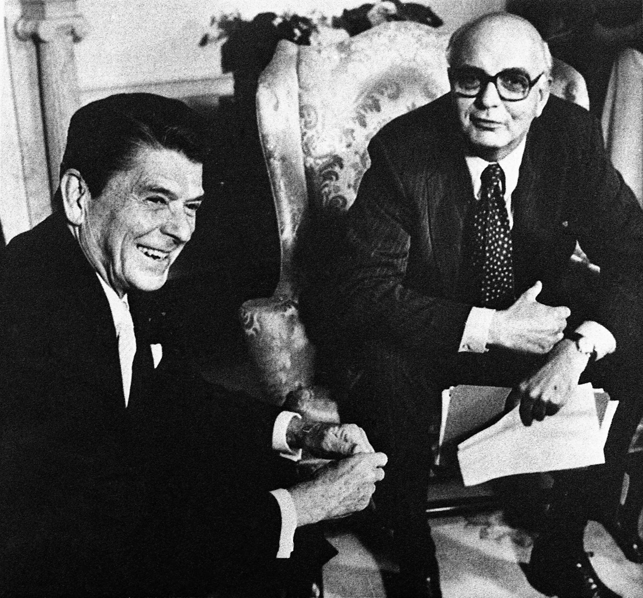 Reagan and Volcker in the Oval Office in 1981.