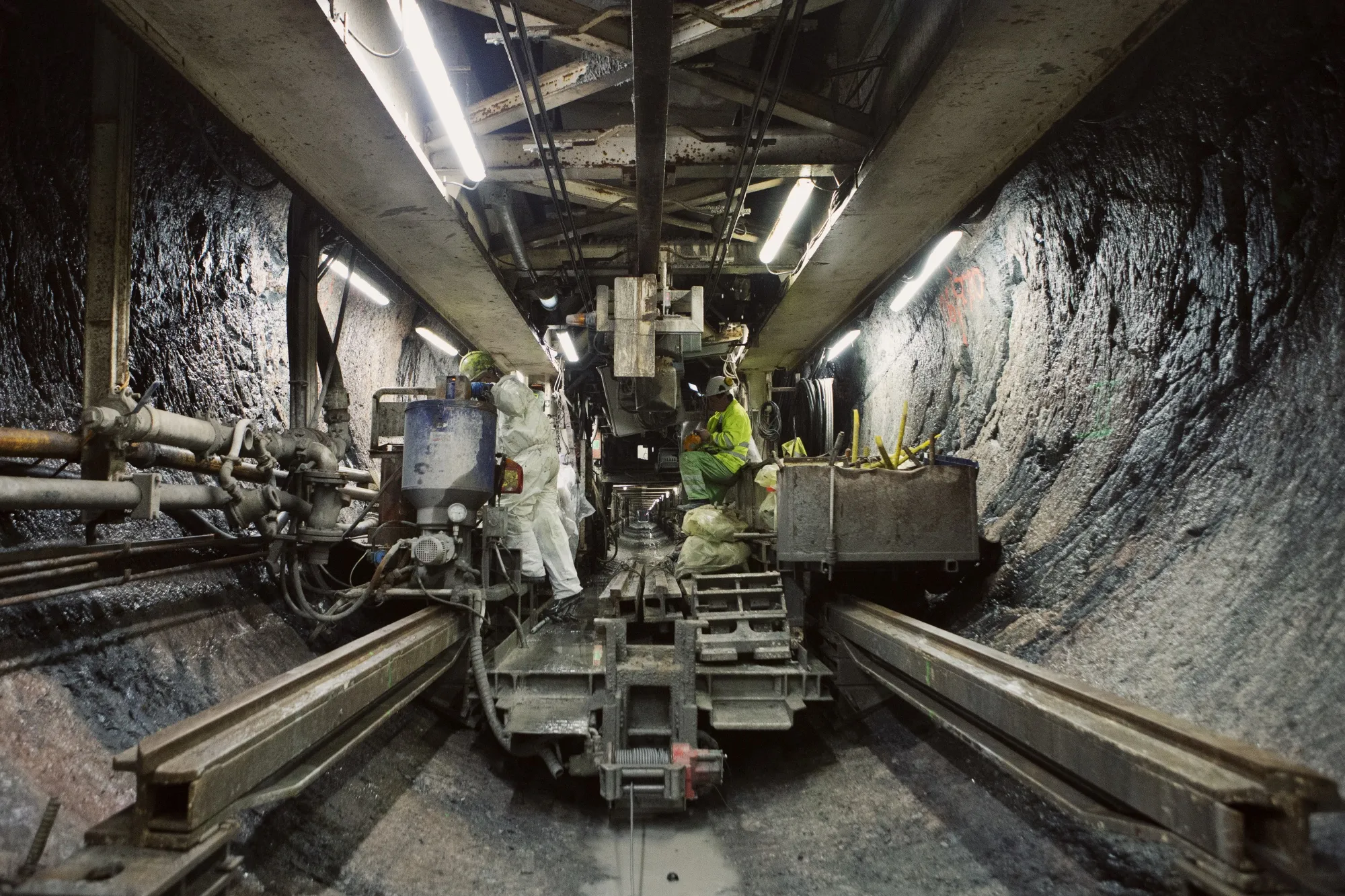 The boring machine operating&nbsp;in the Anneberg-Skanstull Cable Tunnel in Stockholm on&nbsp;May 24.