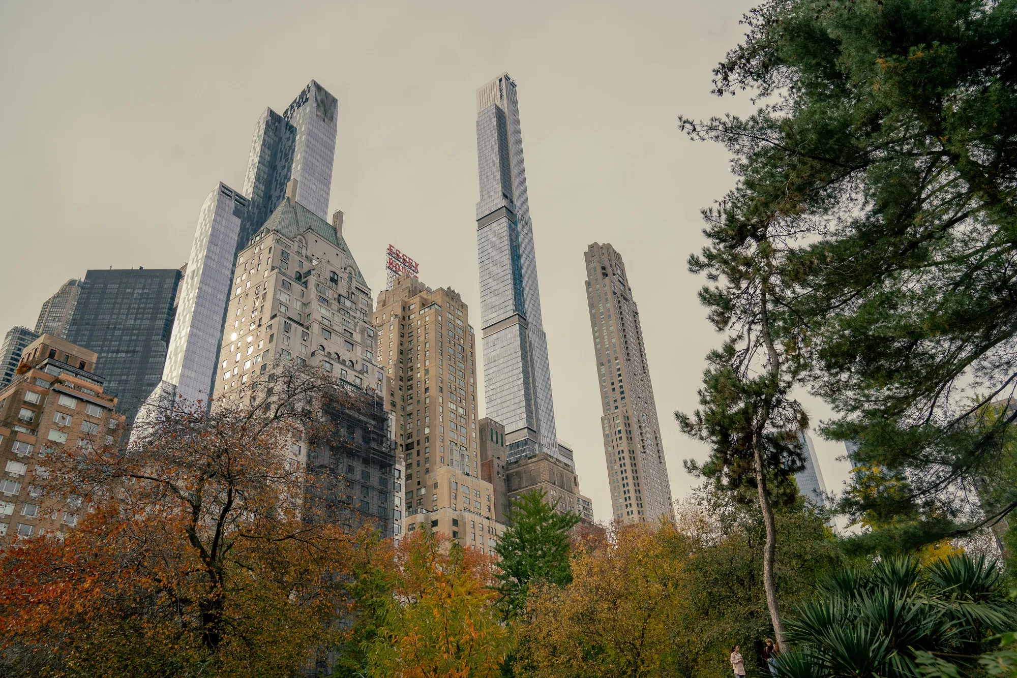 Residential skyscrapers along Billionaires' Row across from Central Park in Manhattan, New York.&nbsp;