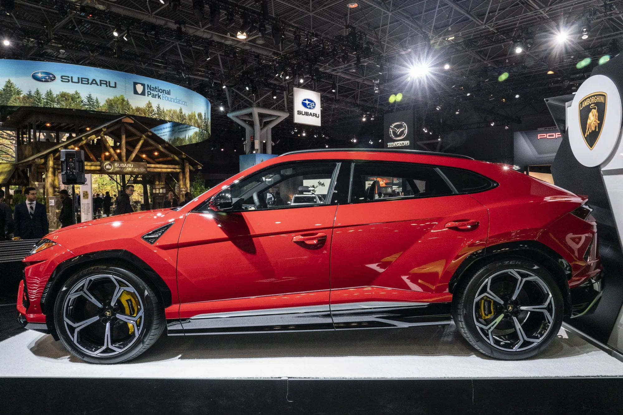 A Lamborghini Urus SUV.