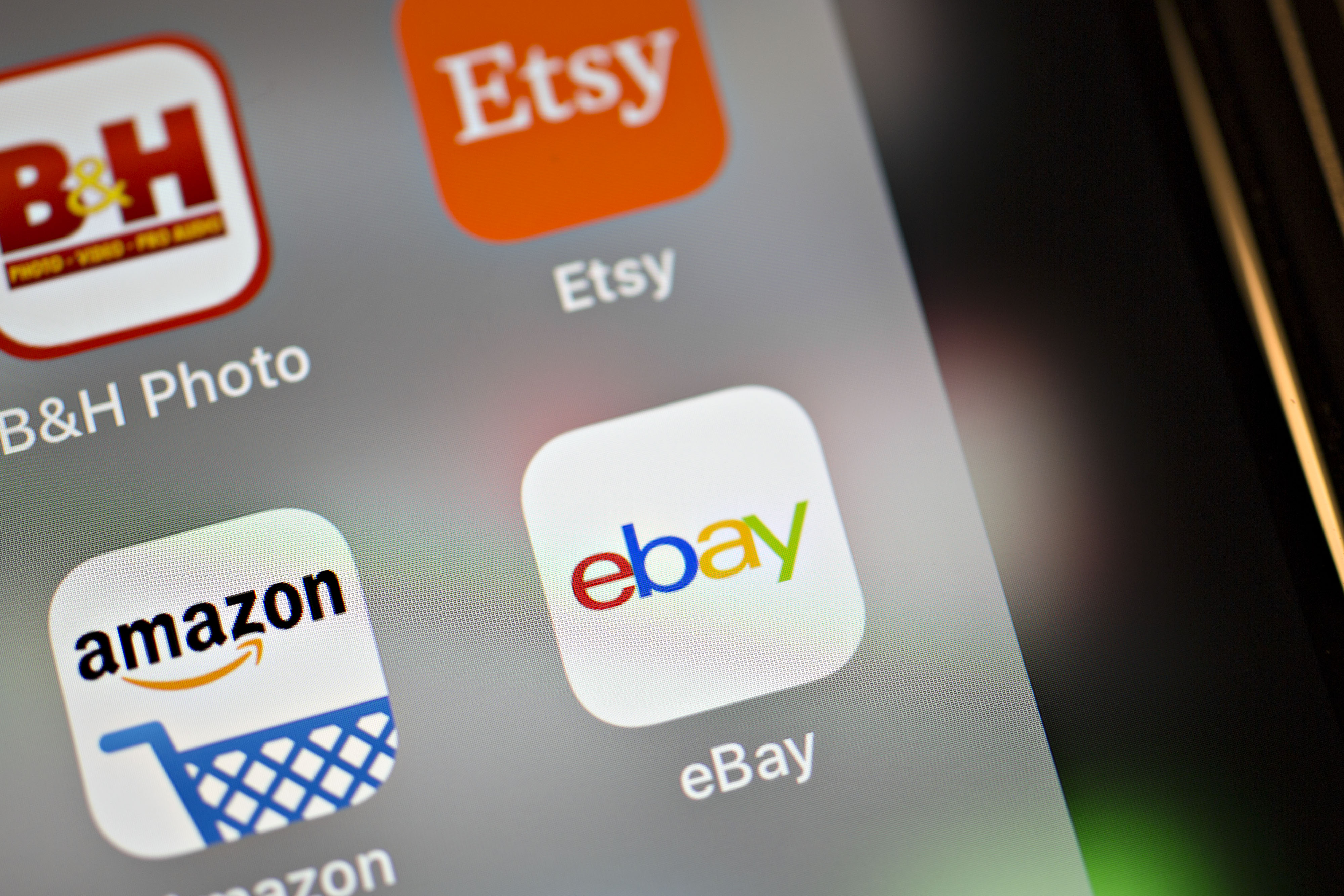 The eBay Inc. application is seen on an Apple Inc. iPhone in this arranged photograph taken in Tiskilwa, Illinois, U.S., on Monday, April 16, 2018. EBay Inc. is scheduled to release earnings figures on April 25.