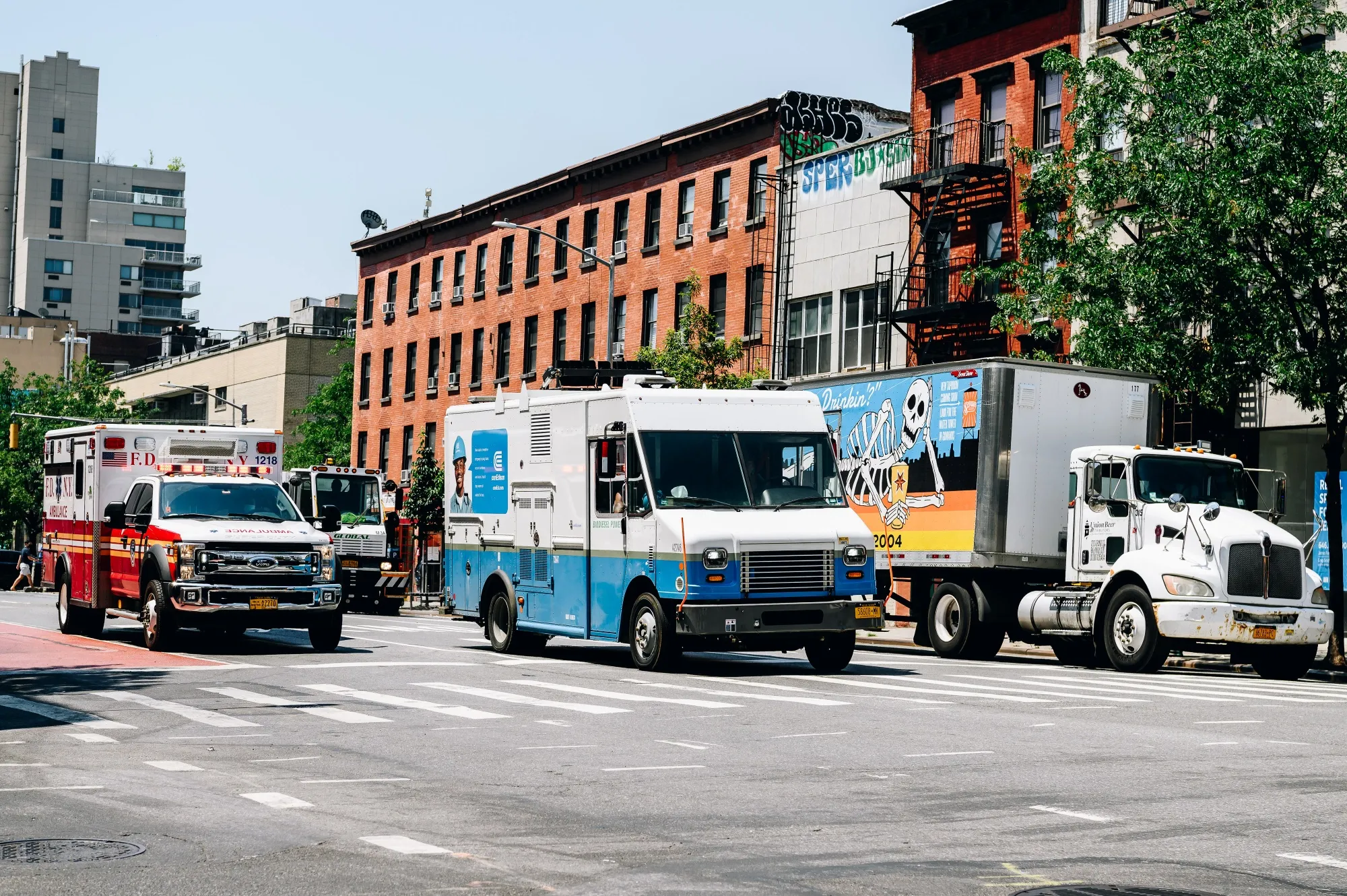 A Con Edison van in New York