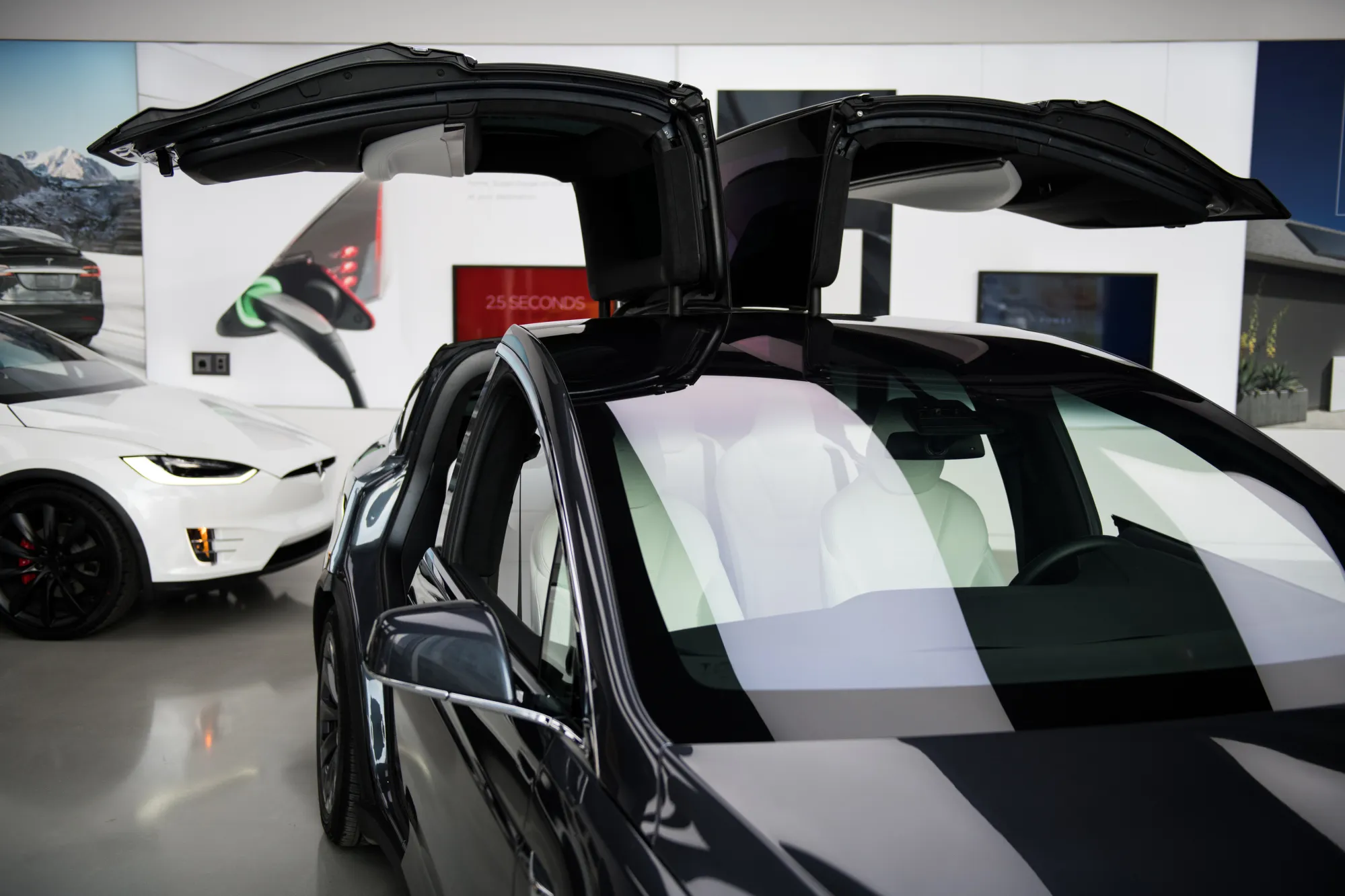 A 2017 Tesla Model X.