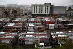 San Francisco Muni buses idled during the pandemic.