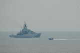U.K. Navy Ship Patrols For Migrants In The English Channel