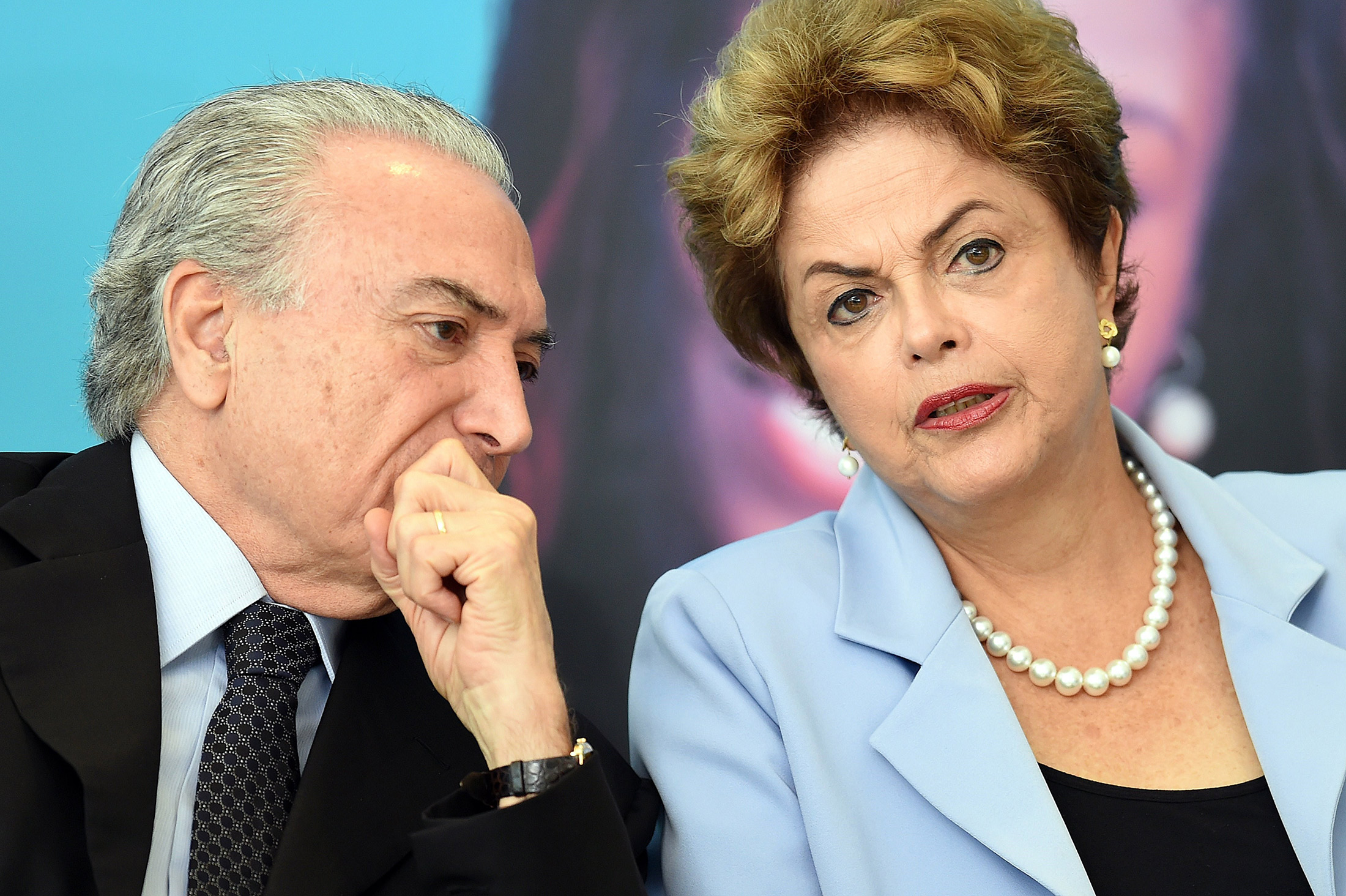 Michel Temer and Dilma Rousseff.
