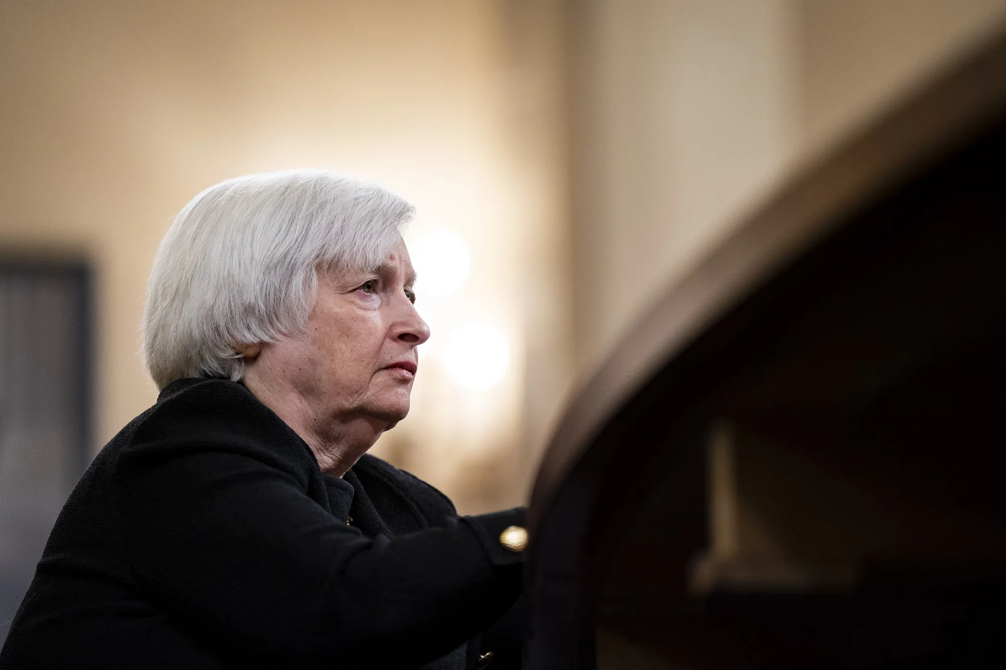 Janet Yellen&nbsp;during a House Ways and Means Committee hearing in Washington, DC, on March 10.