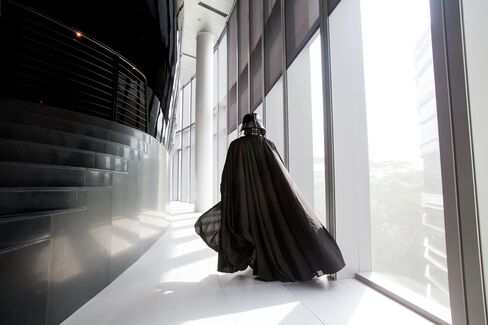 Actor dressed as Darth Vader
