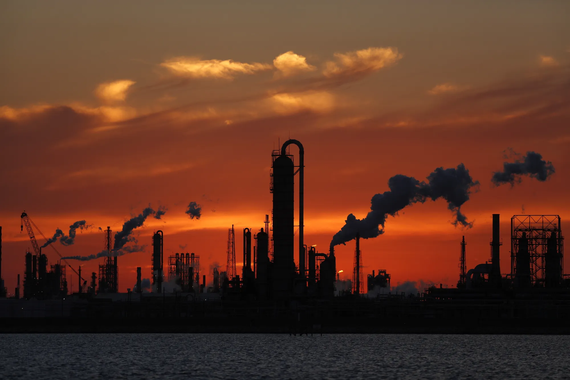 An oil refinery&nbsp;in Texas City, Texas, US.