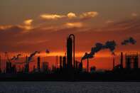 An oil refinery in Texas City, Texas, US.