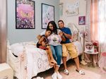The Arroyo family in Arriani’s bedroom. 