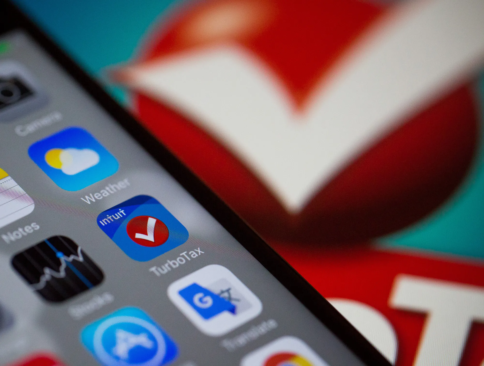 The Intuit Inc. TurboTax application is displayed on an Apple Inc. iPhone 6s in this arranged photograph taken in New York, U.S., on Feb. 15, 2016. The IRS began accepting 2015 individual income tax returns today and taxpayers have until Monday, April 18 to file their 2015 tax returns and pay any tax.