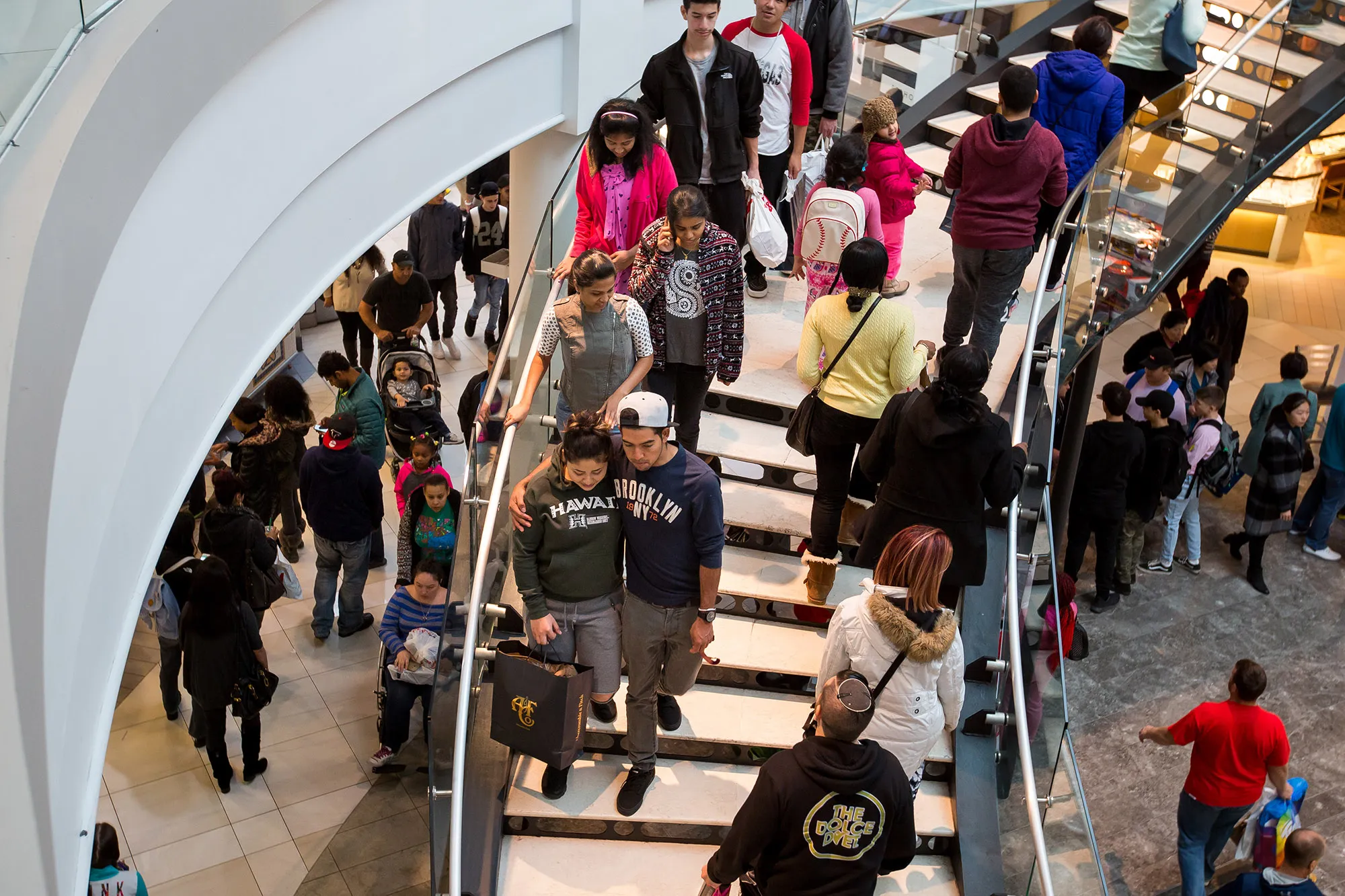 Shoppers at a mall in Edison, New Jersey.