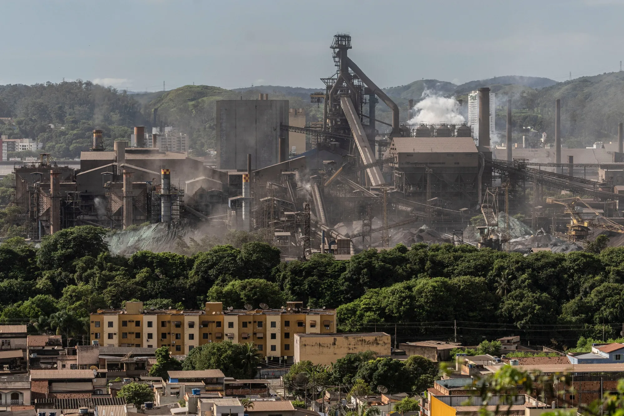 The CSN steel plant in Volta Redonda, Rio de Janeiro state, Brazil.