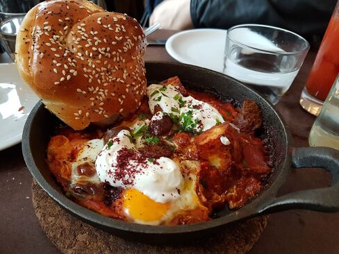 Shakshuka is served at Good Egg.