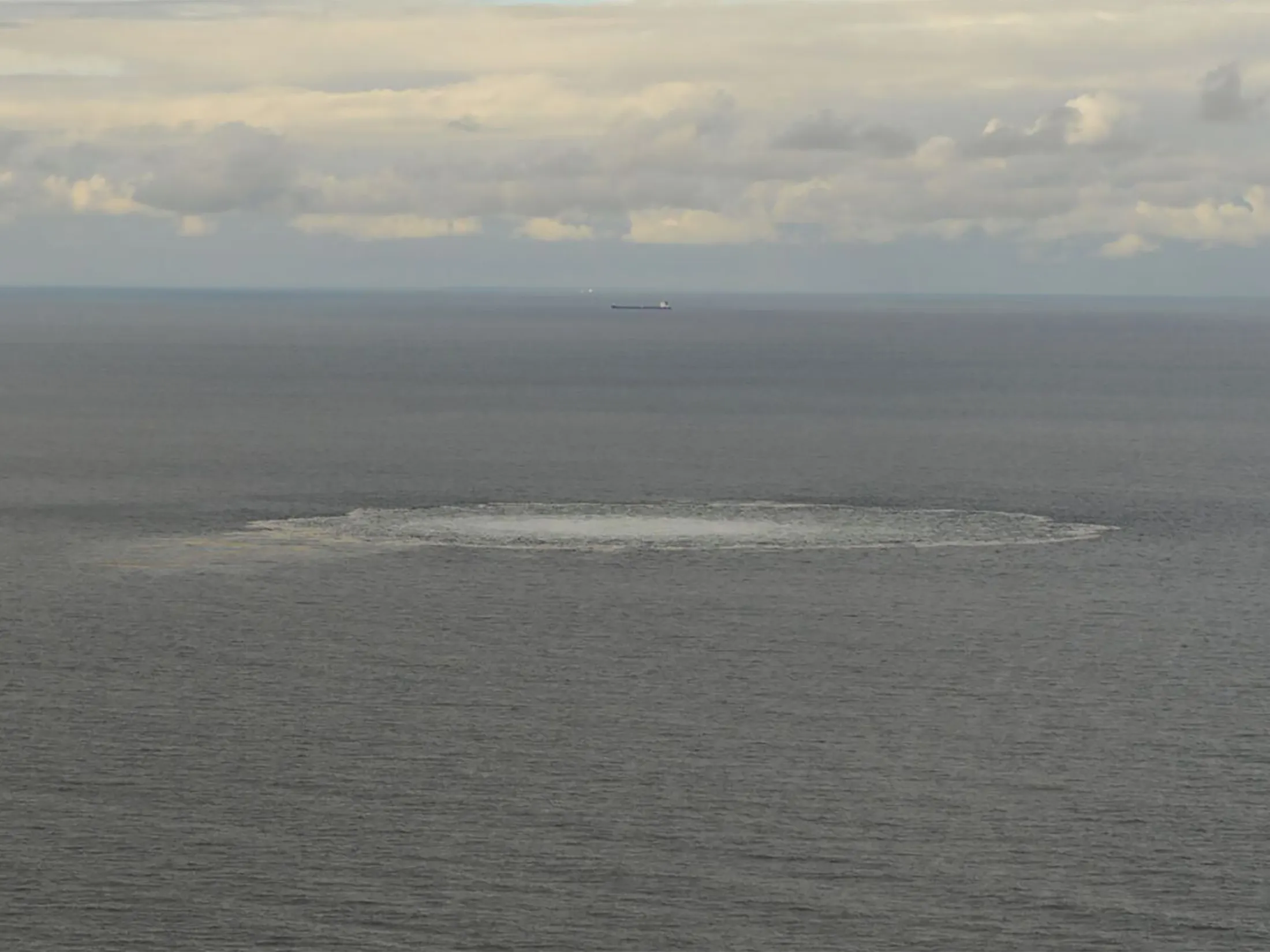 Nord Stream gas leak near the Danish island of Bornholm.&nbsp;