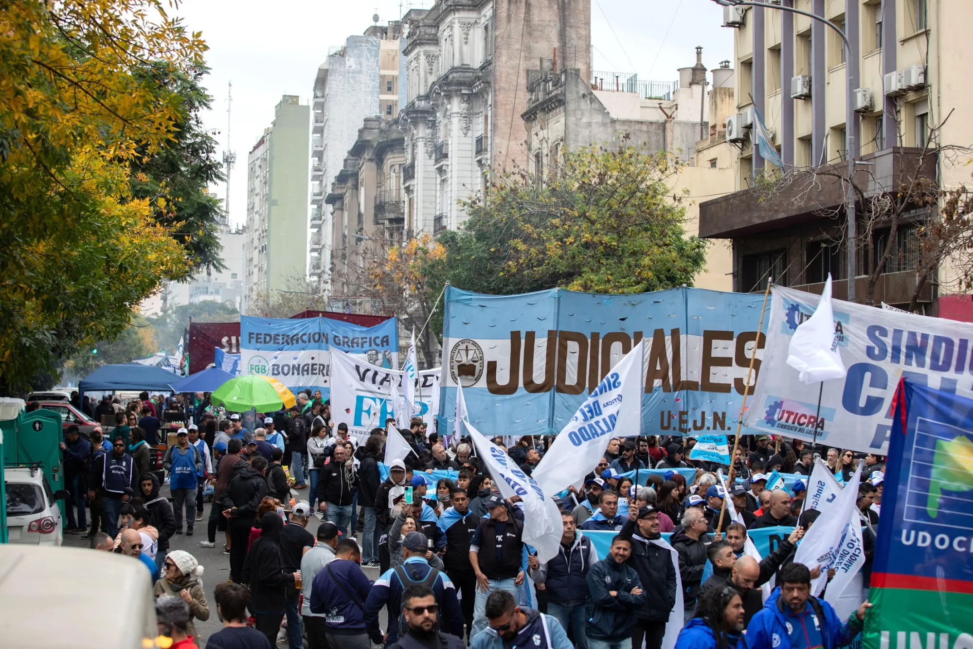 Demonstrators at an International Workers’&nbsp;Day rally in Buenos Aires&nbsp;on&nbsp;May 1.&nbsp;