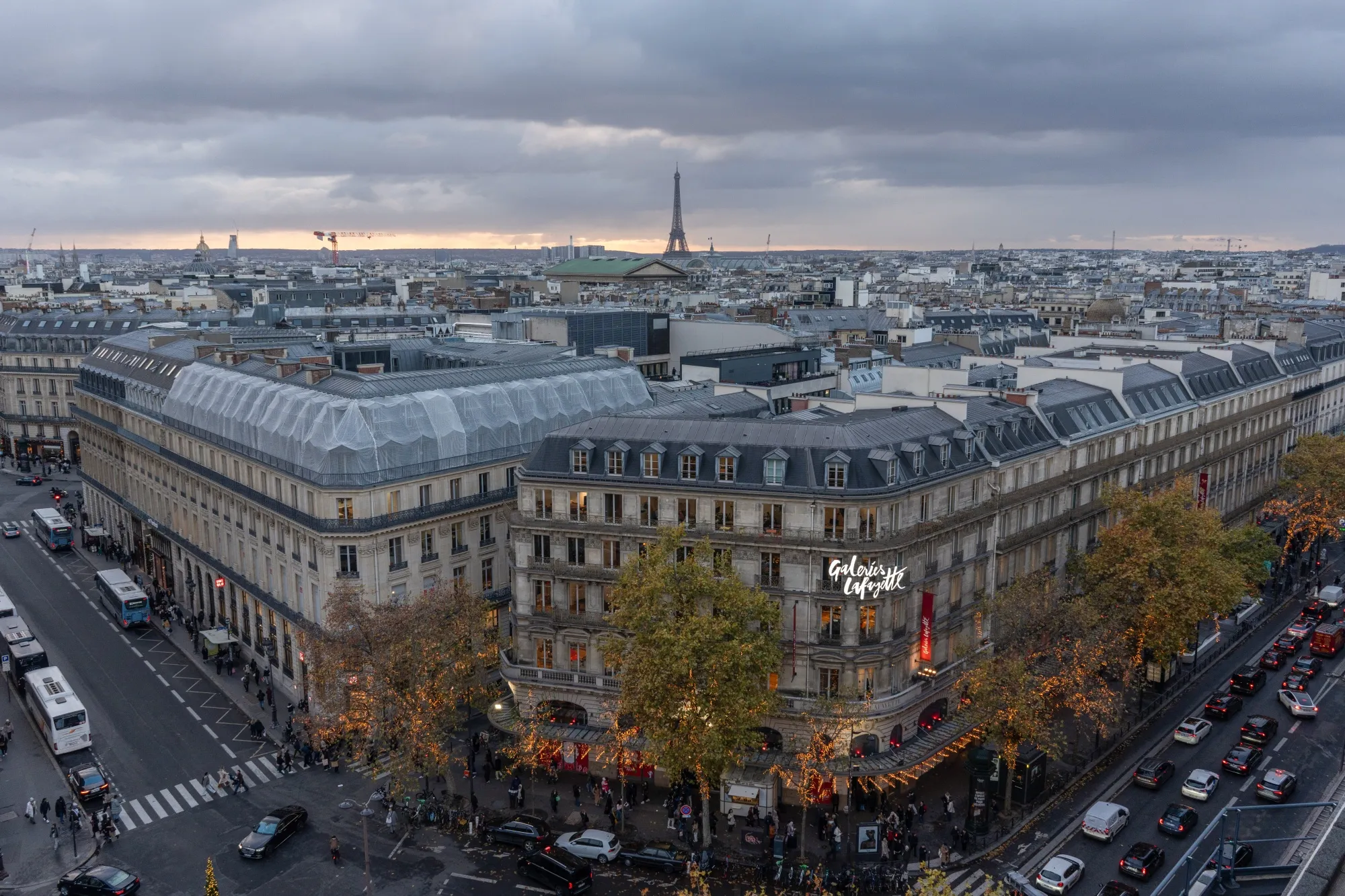 The Galeries Lafayette department store during winter sales in Paris.