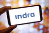 In this photo illustration, an Indra Sistemas company logo