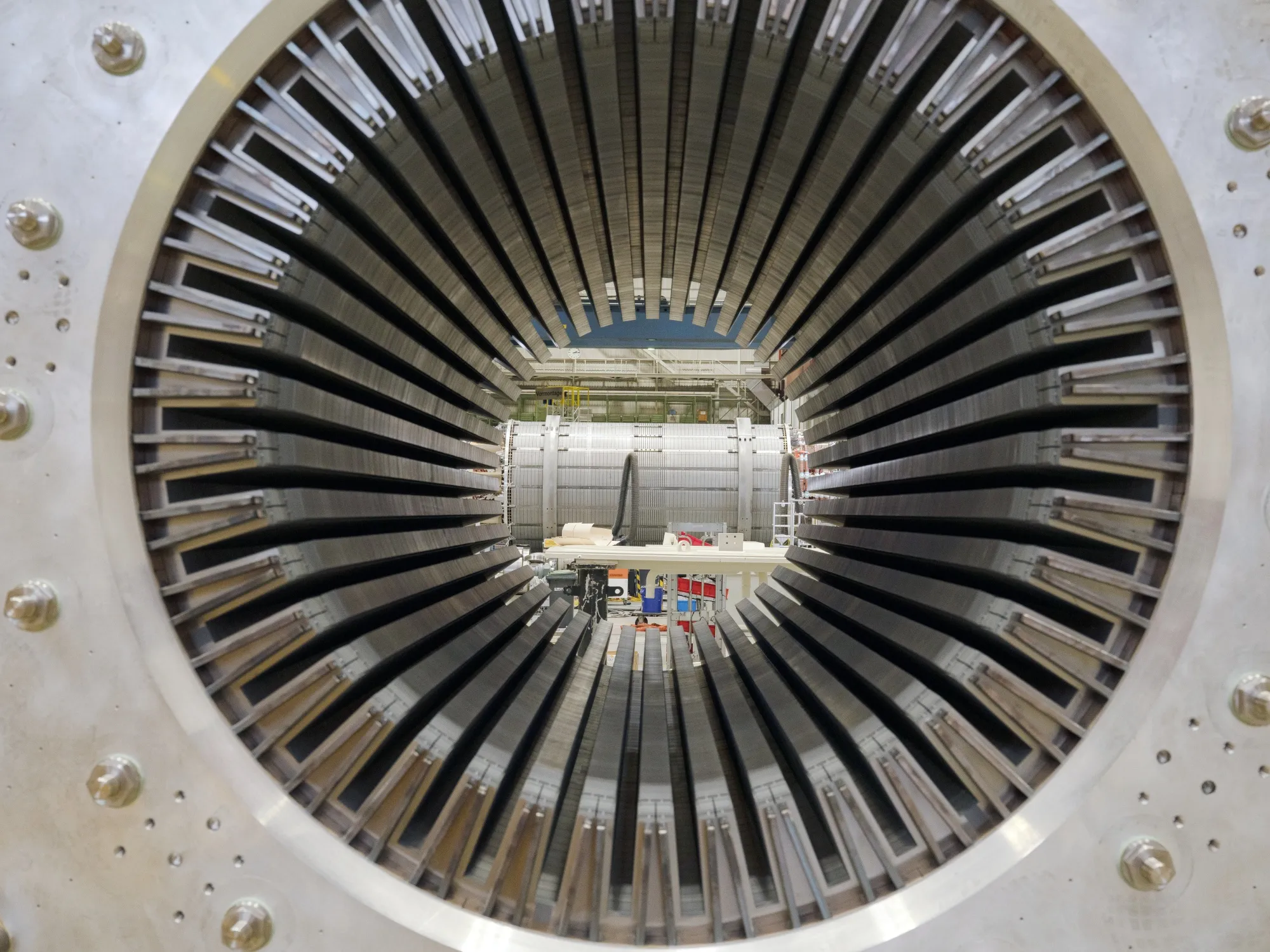 View of a stator frame in one of the factory halls. Siemens Energy, Mhlheim an der Ruhr, Germany, August 8, 2025.