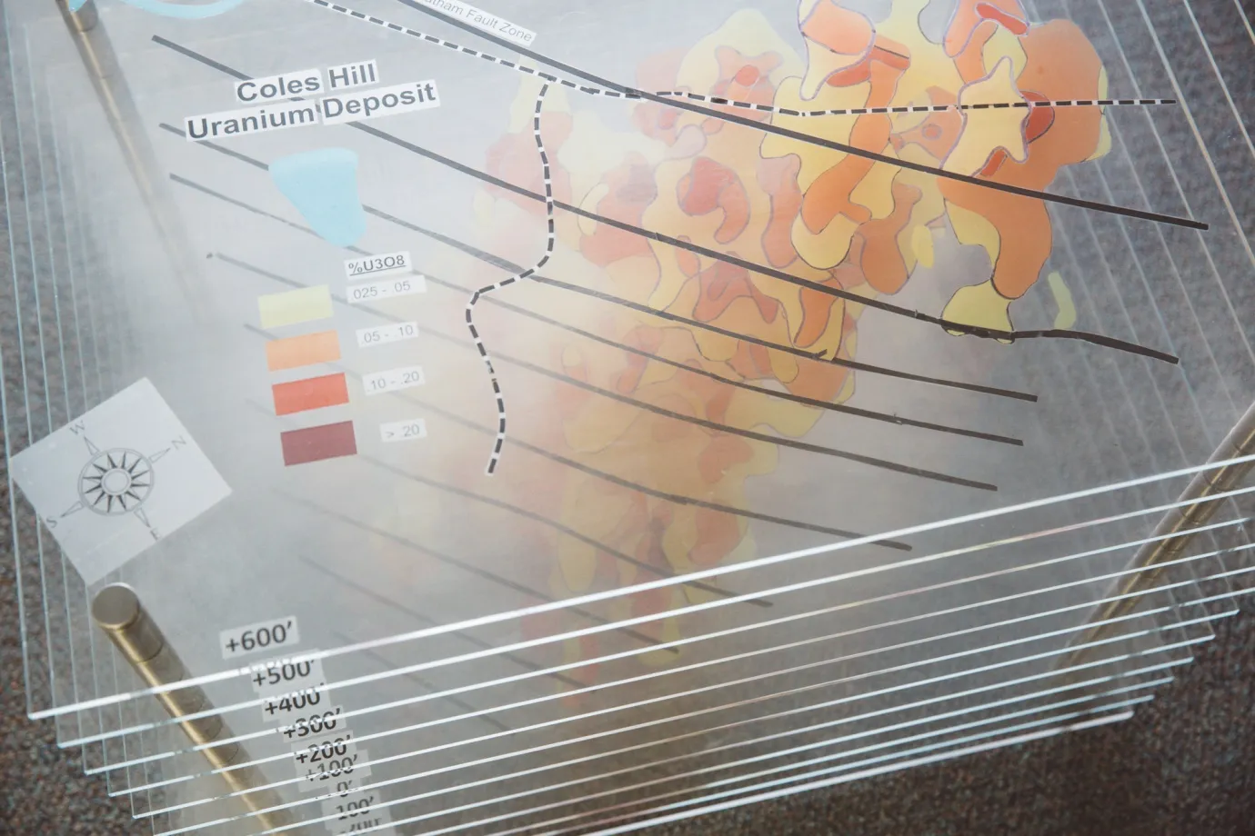 A model of the Coles Hill uranium deposit in Chatham, Virginia.