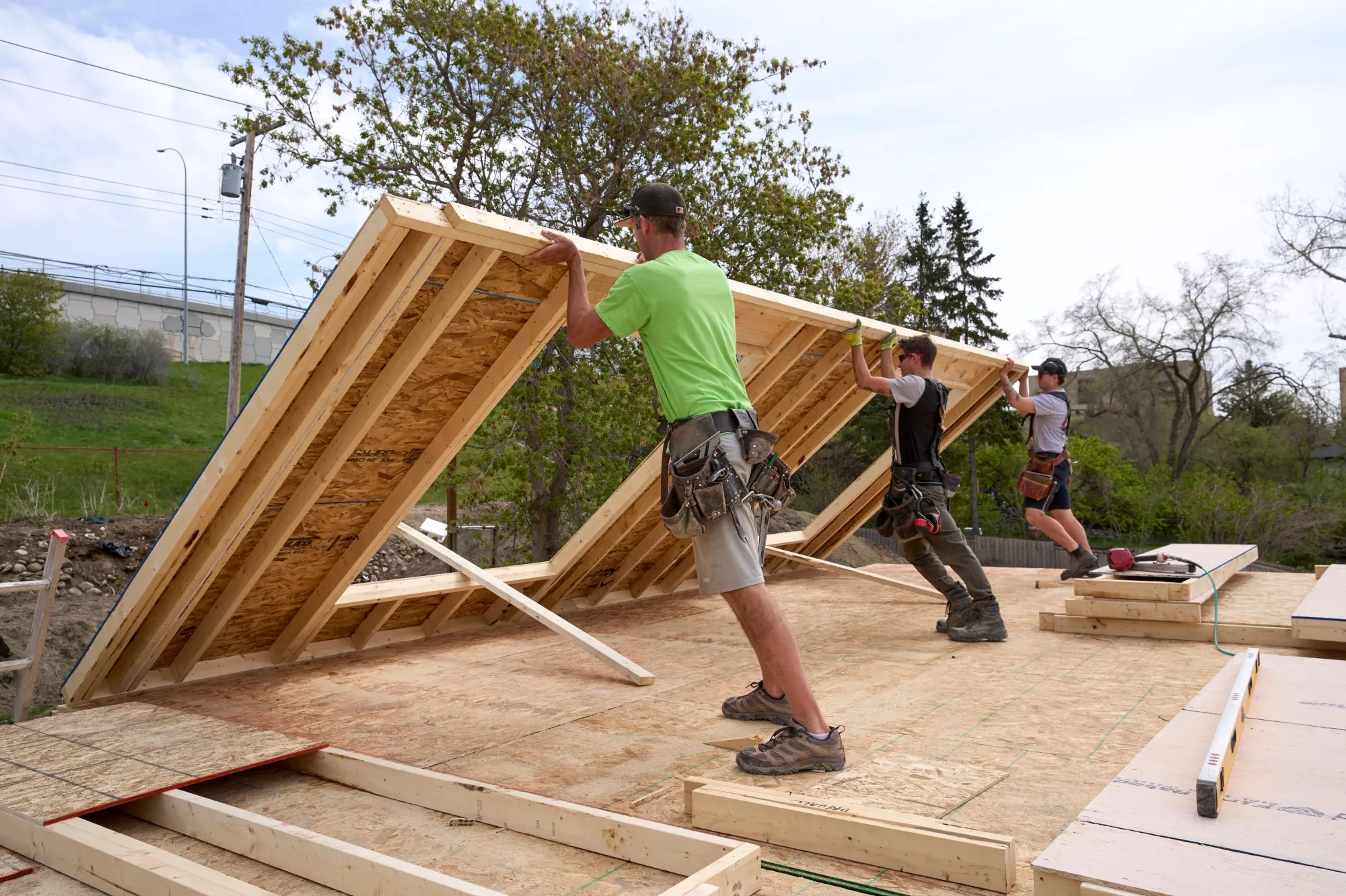A new home under construction in Calgary.
