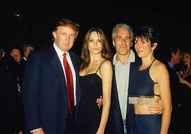 February 2000: Donald Trump, Melania Knauss, Jeffrey Epstein and Ghislaine Maxwell pose together at Trump’s Mar-a-Lago resort in Palm Beach.