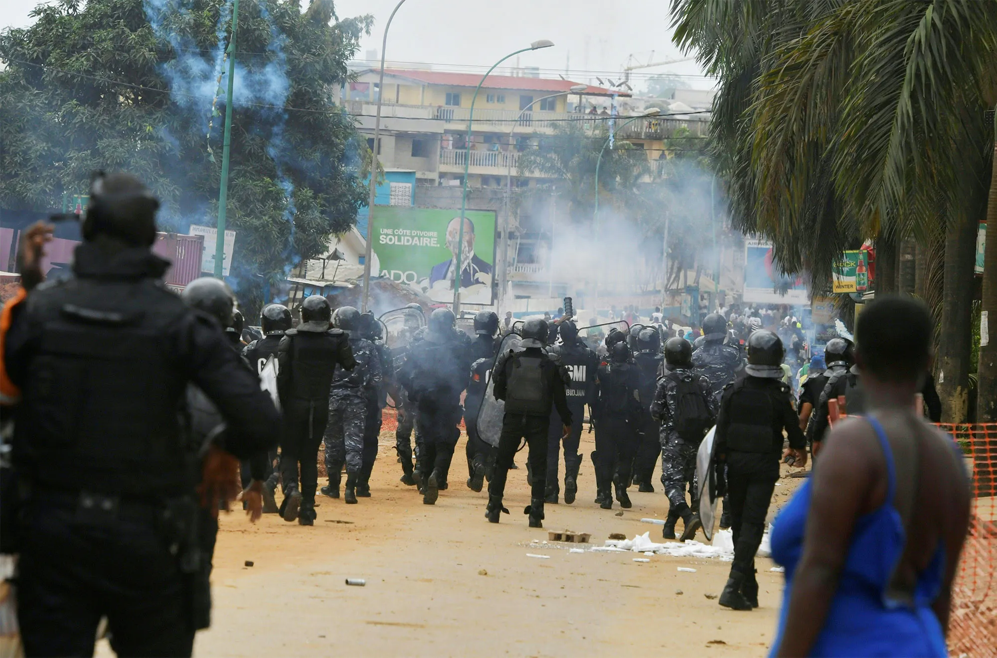 Clashes&nbsp;in Blockhauss, Abidjan, on Oct. 31.&nbsp;