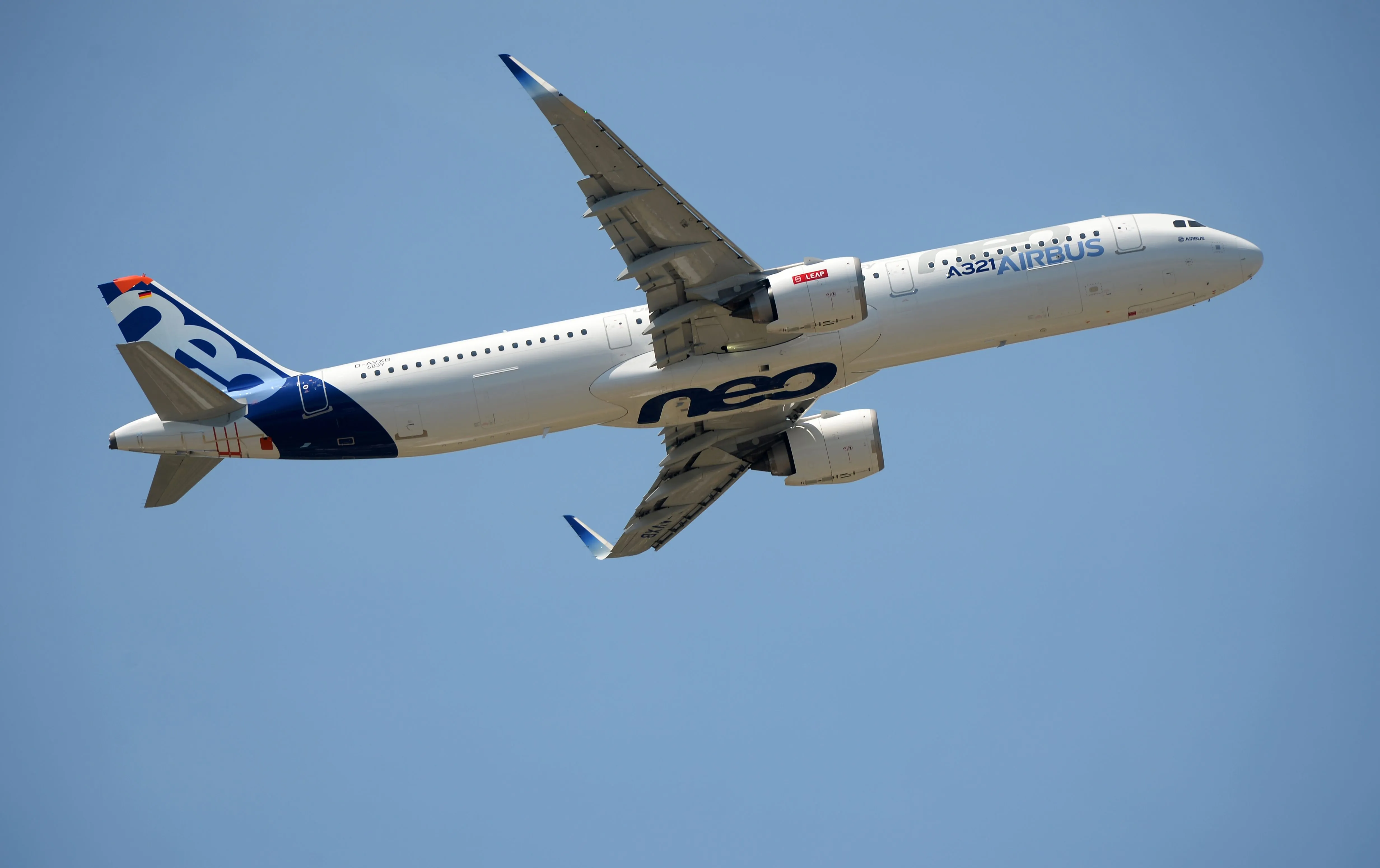 An Airbus A321 passenger jet.