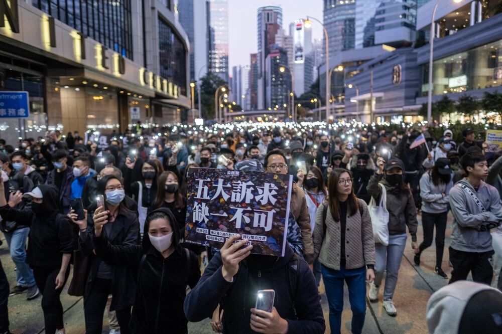 Protesters Mount Largest Rally In Six Months Hong Kong Update Bloomberg